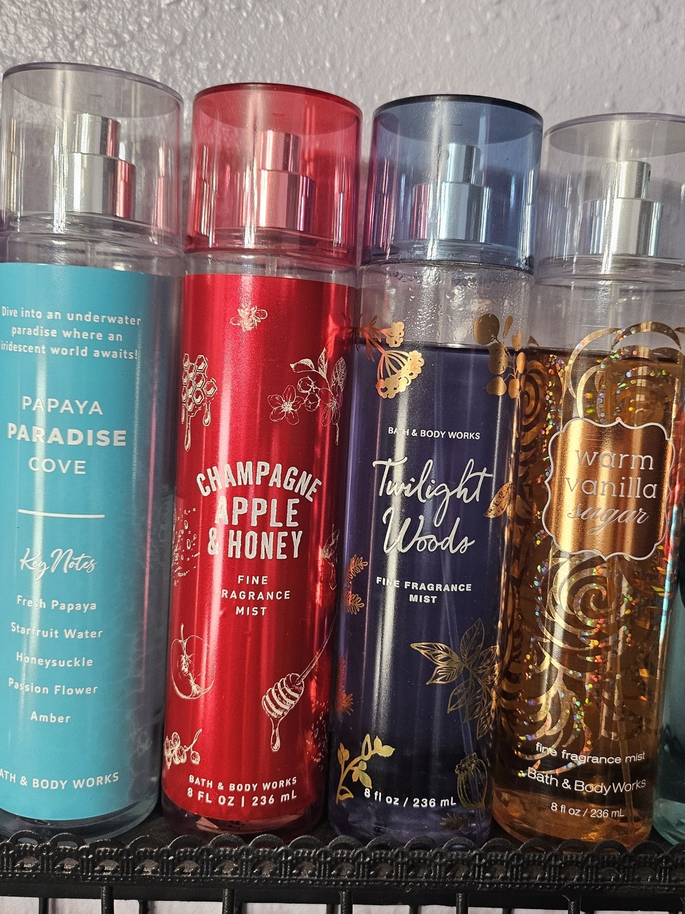 6 Bath & Body Works Body Sprays- Champagne Apple/Honey Mist- Twilight Woods- Etc